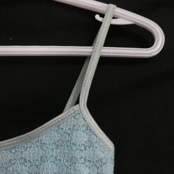 Unbranded | P2P 12 inches measured | Light Blue Lace Spaghetti Strap Top - Picture 5 of 14